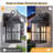 1-Light 12.5'' Lron And Hammered Glass Outdoor Wall Lantern With Dusk To Dawn-1866164748
