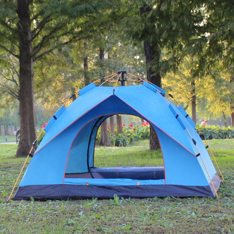 Tente de camping automatique pour 4 personnes, Bleu