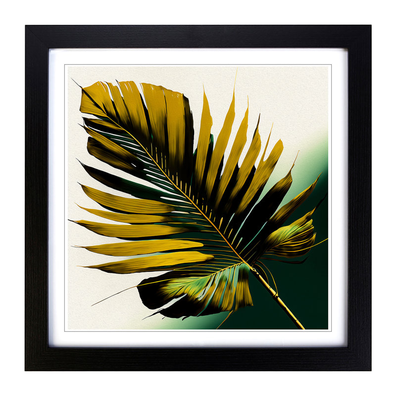 Palm LeafNo.1 - Framed Print, Black