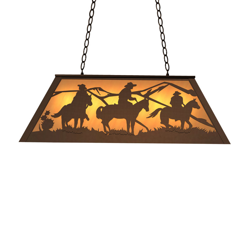 33" Long Rustlers Oblong Pendant