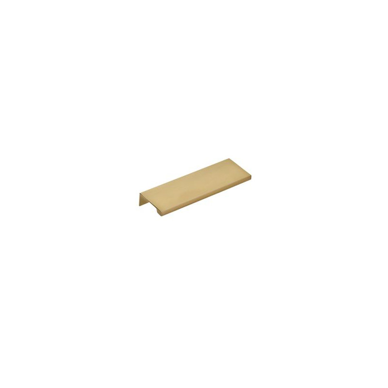 Emtek Edge Cabinet Pull, Satin Brass, 4" Center To Center