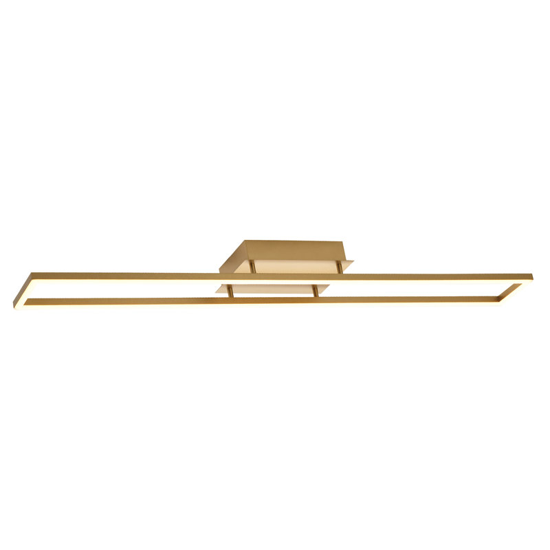 LED Semi Flush Mount, Brushed Gold