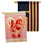 Drapeau de maison 40 po x 28 po Gnome Love
