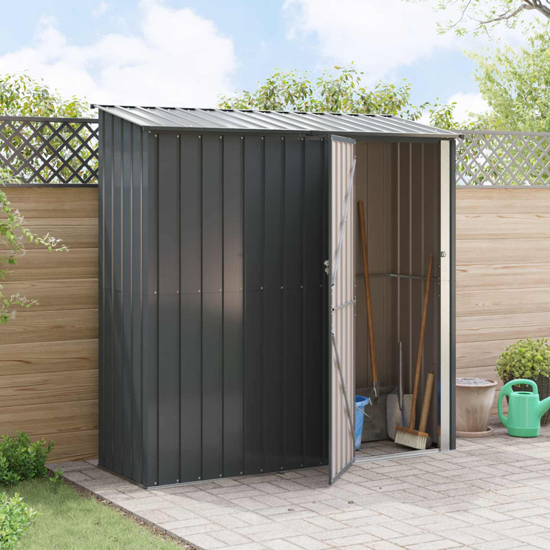 Vidaxl Garden Sheds Metal Outdoor Structures Storage Modern Weather Resistant, Anthracite