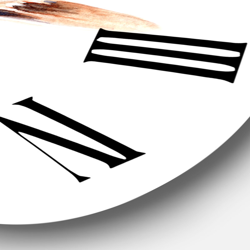 Portrait d'une girafe - horloge murale, Grand