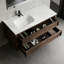 Meuble-lavabo autoportant à 2 tiroirs en chêne fumé l 48 po x P 20 po Vivian
