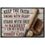 «Baseball Faith Motivation Quote Rustic Sports Decor», reproduction d'art encadrée sur toile-133702908-133702909