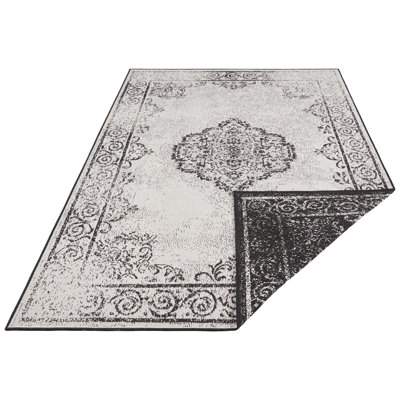 Cebu Flatweave Faded Black Rug