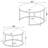 Hanover 2-Piece Round Faux Marble Nesting Coffee Table