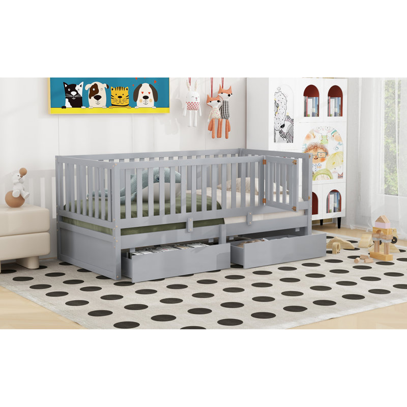 Lit de jour simple en bois massif de style cloisonné polyvalent et peu encombrant