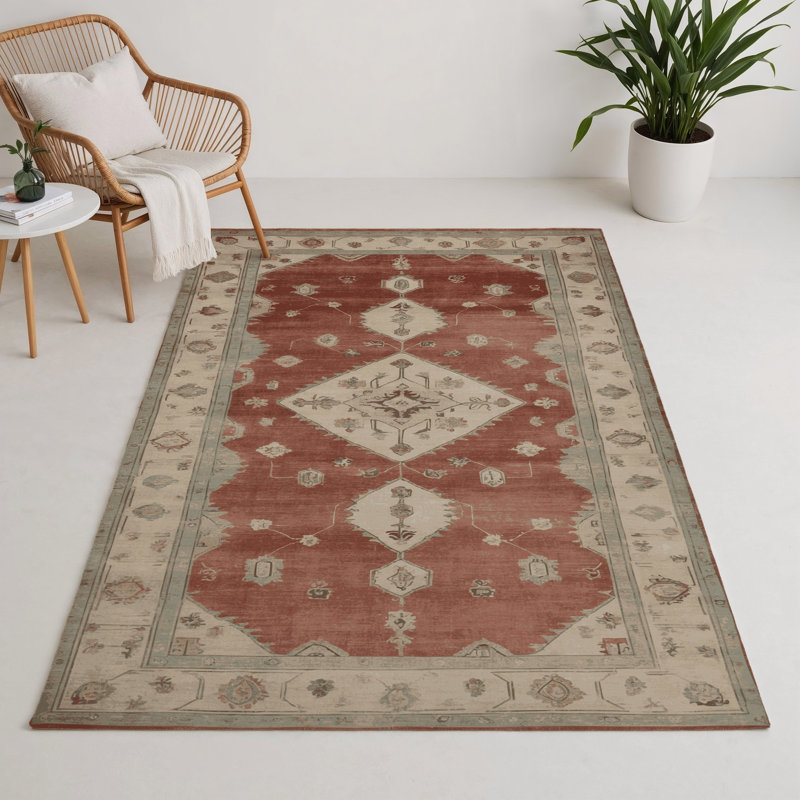 Tapis intérieur et extérieur brun Overdyed, Rectangulaire 3 pi x 5 pi