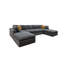 Canapé modulaire désossé avec revêtement à compression complète semblable à un grain de café, extension instantanée, sans assemblage, comprend des coussins décoratifs.-50850050