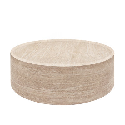 Table basse moderne moderne avec plateau en faux marbre, entièrement assemblée