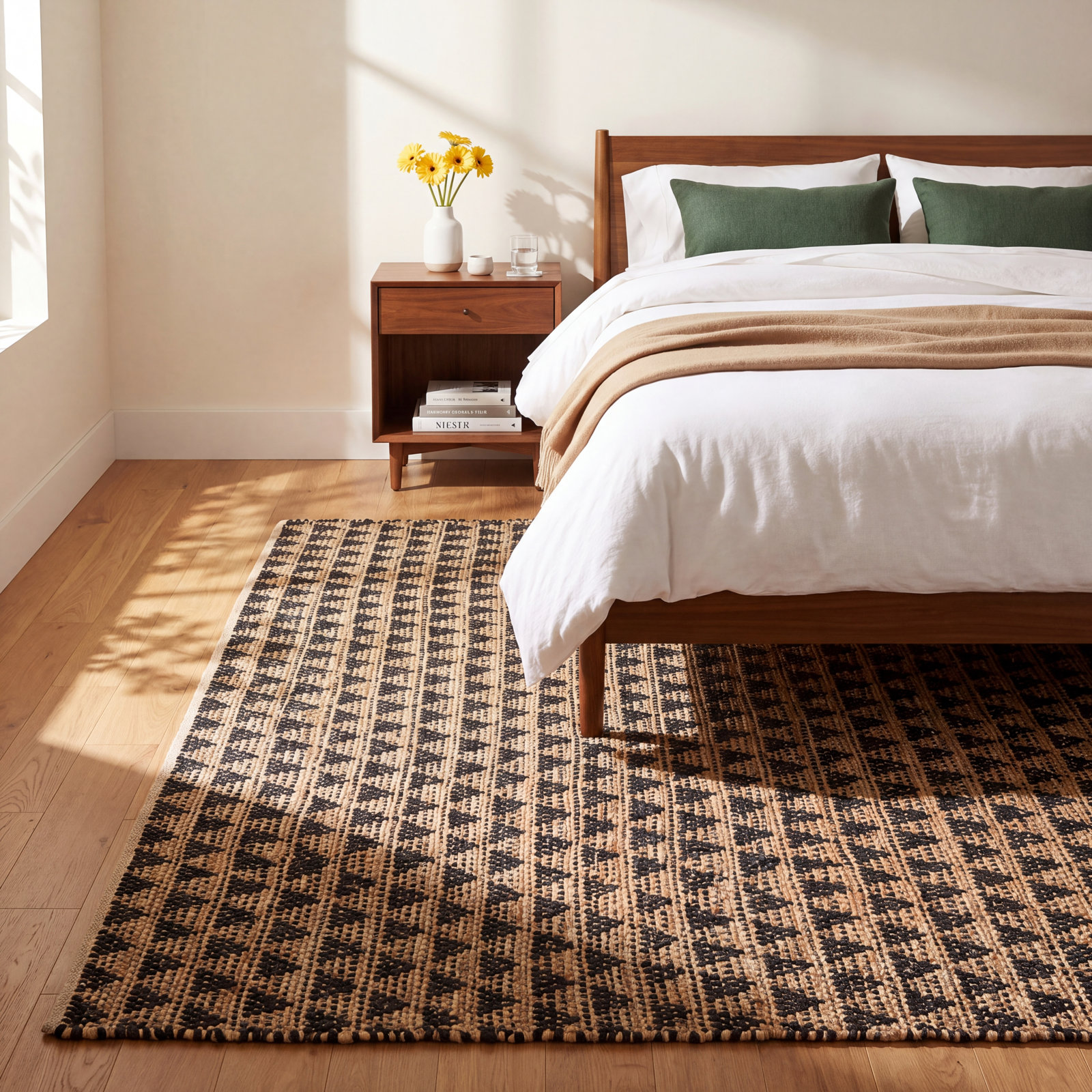 Addy Hand-Woven Geometric Jute Rug, Rectangle 27" x 45"