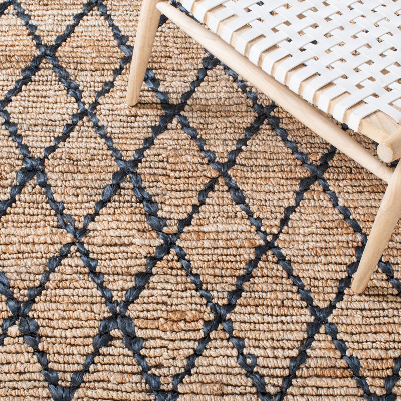 Lyon Geometric Hand Loom Tan Area Rug, Rectangle 3' x 5'