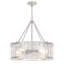 Lustre tambour moderne à 5 lumières avec verre texturé pour salle à manger ou salon-82205342