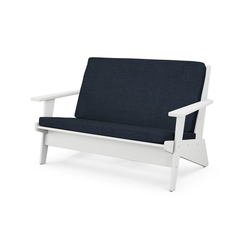 Causeuse Riviera, Indigo marin, White
