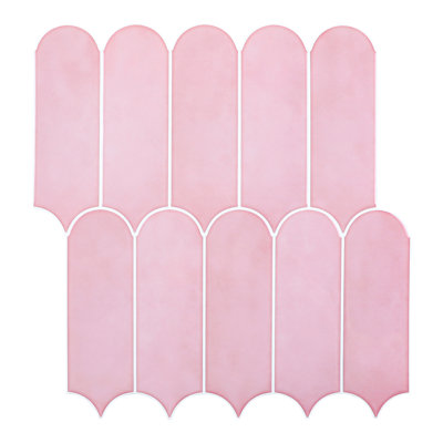 Carreau de mosaïque de plumes et de dosseret l 11,9 po x L 11,3 po (ensemble de 10)