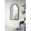 Miroir arqué en bois avec cadre unique
