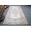 Tapis turc pastel Boho fabriqué à la main idéal pour le salon - avec motif floral