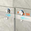 Porte de douche coulissante double à double vantail, finition nickel brossé, 140 à 152 cm de large x 152 cm de hauteur, verre trempé 8 mm d'épaisseur, largeur ajustable, poignées pratiques, pellicule nano, installation facile, angle