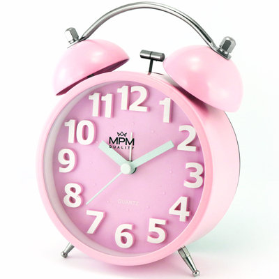 Roman Numeral Metal Mechanical Alarm Tabletop Clock