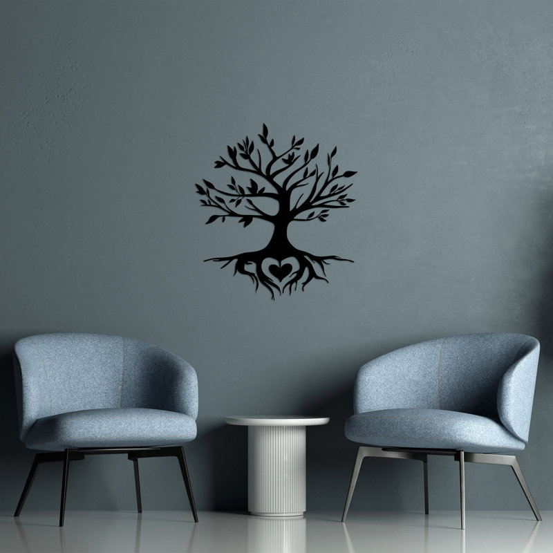 Stylish Black Metal Wall Accessory, 26.4 x 31.1 inches | 100% Durable Metal, Thickness: 0.06 inches | Easy Wall Mounting with Back Hook | Perfect for Home Decor, Modern Design, and Unique Art Display