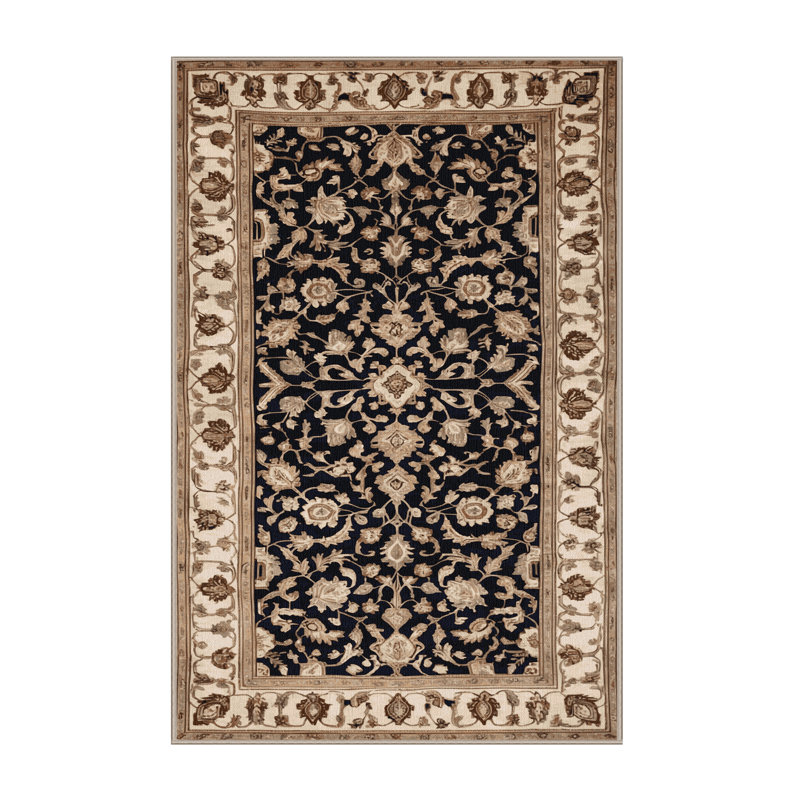 Machine Washable Turkish Beige Area Rug, Rectangle 8' x 10'