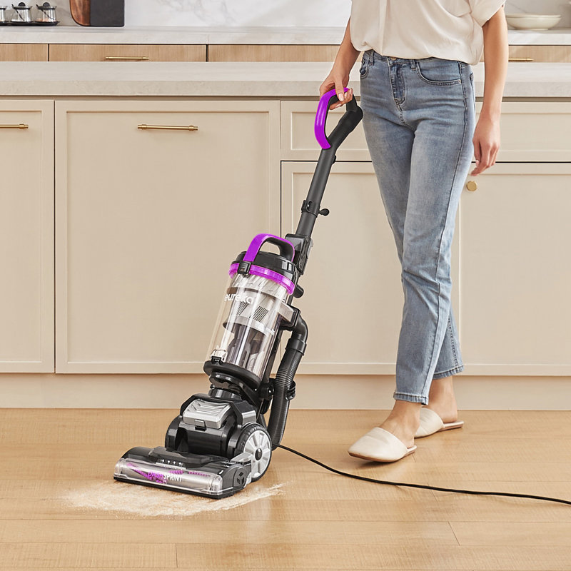 Comfee Bagless Upright Vacuum, Black/Purple