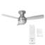  Brushed Nickel 44" Flush Mount Outdoor/Indoor Smart Ceiling Fan with Remote Control, Works With Google Assistant, Amazon Alexa and IOS/Android Mobile APP, 3000K Colour Temperature -48461475-48461474