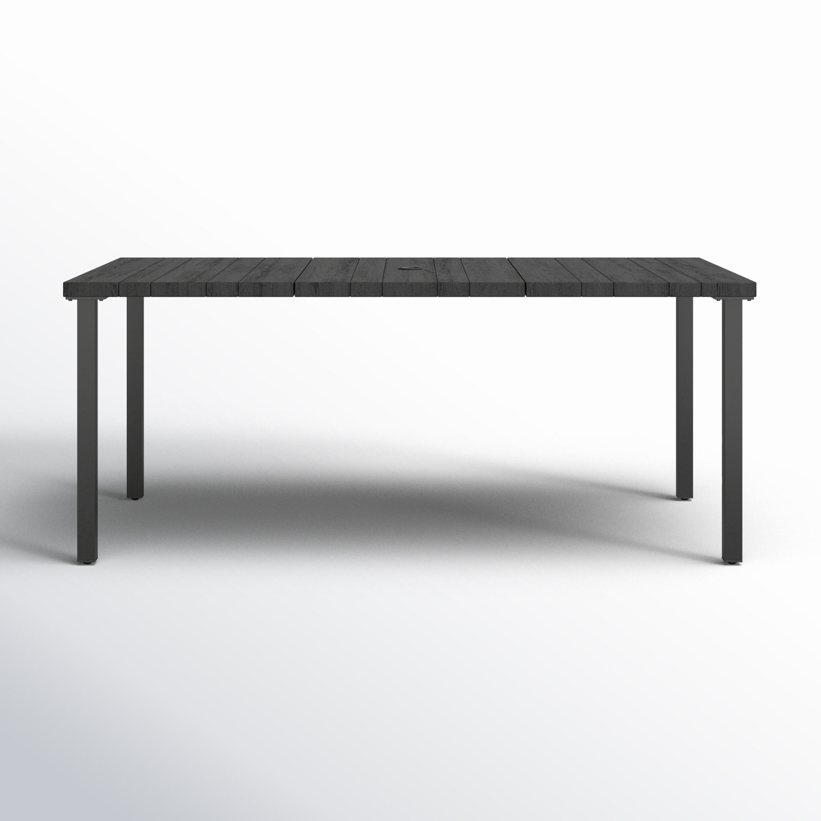 Callista Steel Outdoor Dining Table with Umbrella Hole