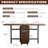 59'' Walnut Folding Table With Drop Leaves For Small Space, Rectangular Wooden Extendable Dining Table With Wheels And Storage-1757865088