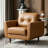 Camel Top Grain Leather Settee