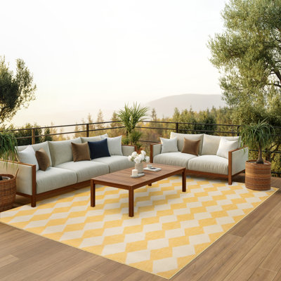  Positano 10' x 14' Yellow Modern Rug