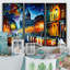 «Colorful Montreal City II - Cityscapes», ensemble d'art mural sur toile-296574773-296574782