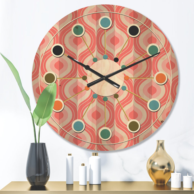 Horloge murale rétro Mid-Century, Moyen