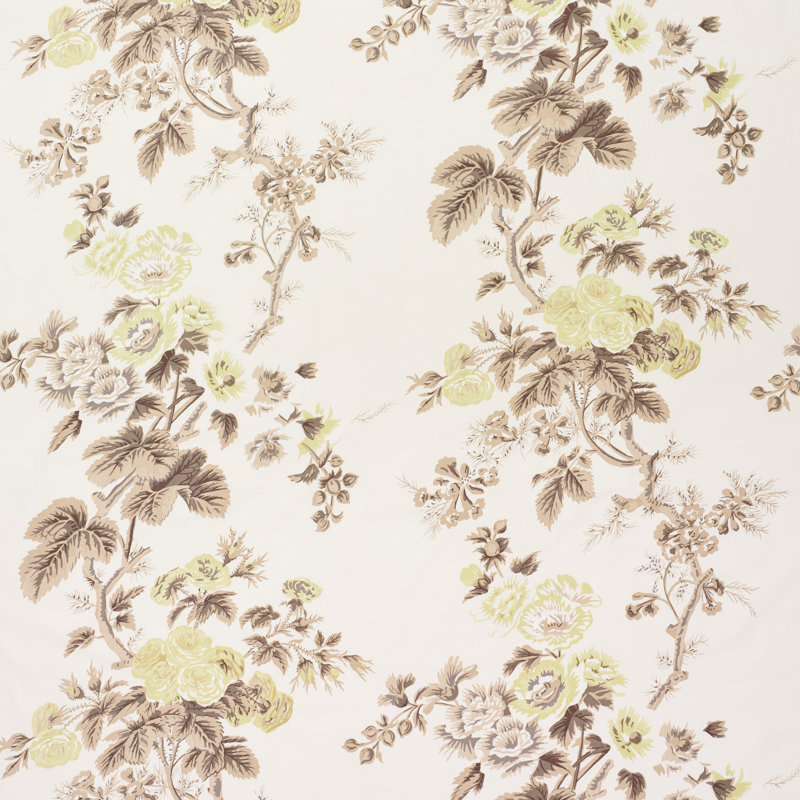 Tissu Pyne Hollyhock, Thé vert