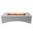 Qeven Modern 56" Rectangular Propane Fire Pit Table with 50,000 BTU Concrete Finish and Lava Rock Set-126227836