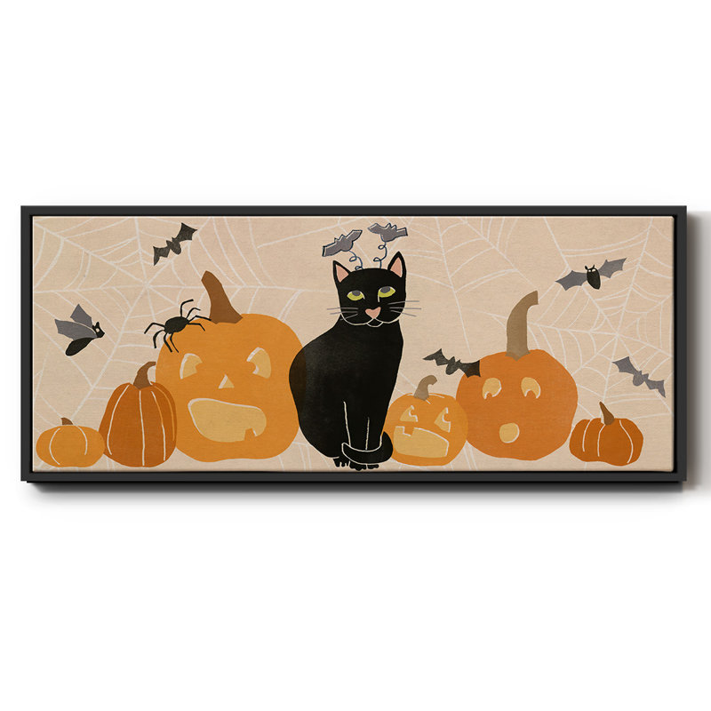 «Pumpkin Patch Cats Collection D», toile encadrée, H 20 po x l 50 po