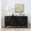 Farmhouse Fluted Sideboard with Geometric Pattern and Adjustable Shelves, a Versatile Storage Solution for Multiple Rooms-772079626