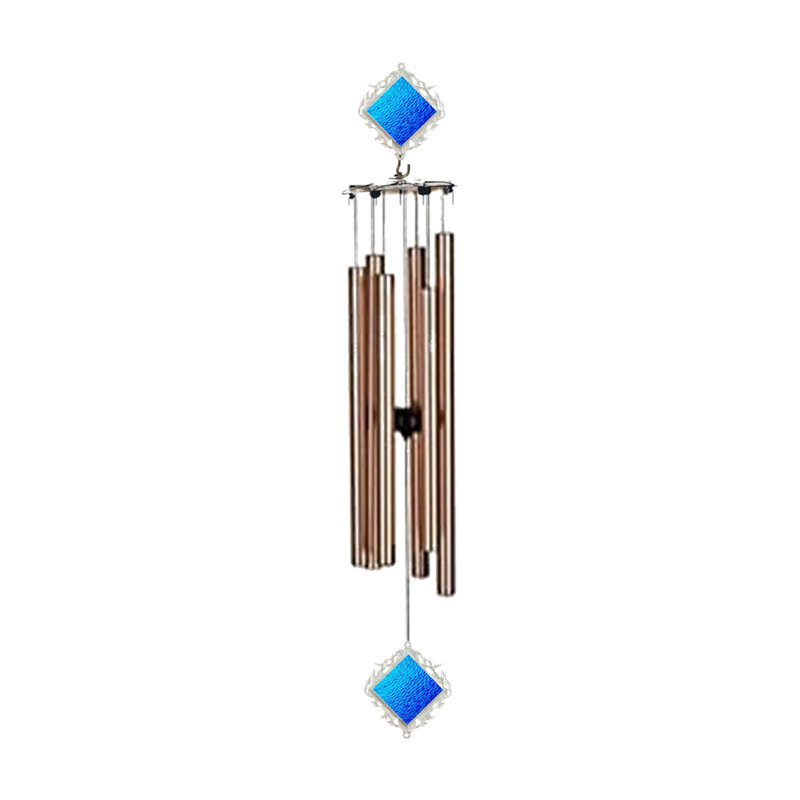 Wind Chimes Metal Animals Wind Chime, Teal/Gold