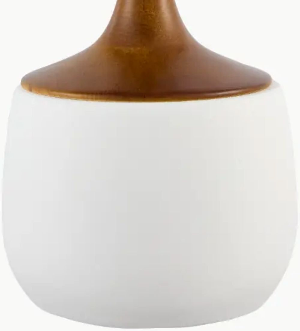 Ceramic Table Lamp, White, Cream