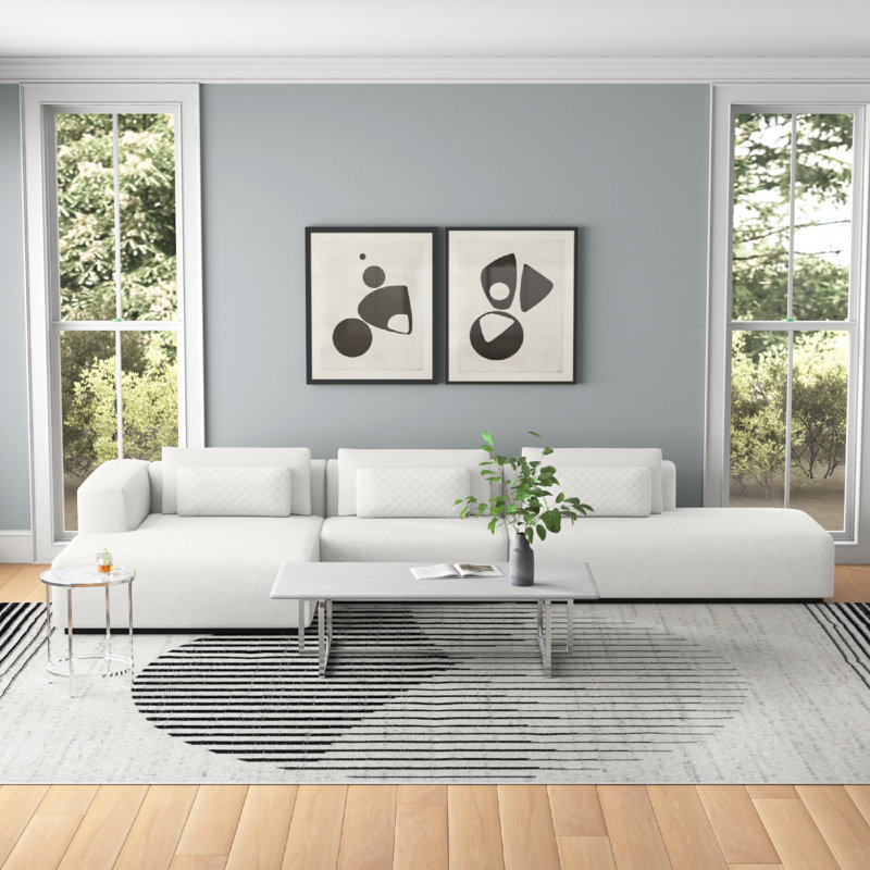 Ayton Upholstered L-Shaped Sectional, 31" H x 124" W x 72" D, Right Hand Facing