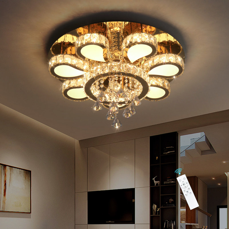 Lustre moderne à DEL, Doré
