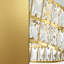 Lustre tambour moderne en cristal, luminaire suspendu 6 lumières avec cadre en métal pour le salon, la salle à manger et la chambre à coucher -722958153