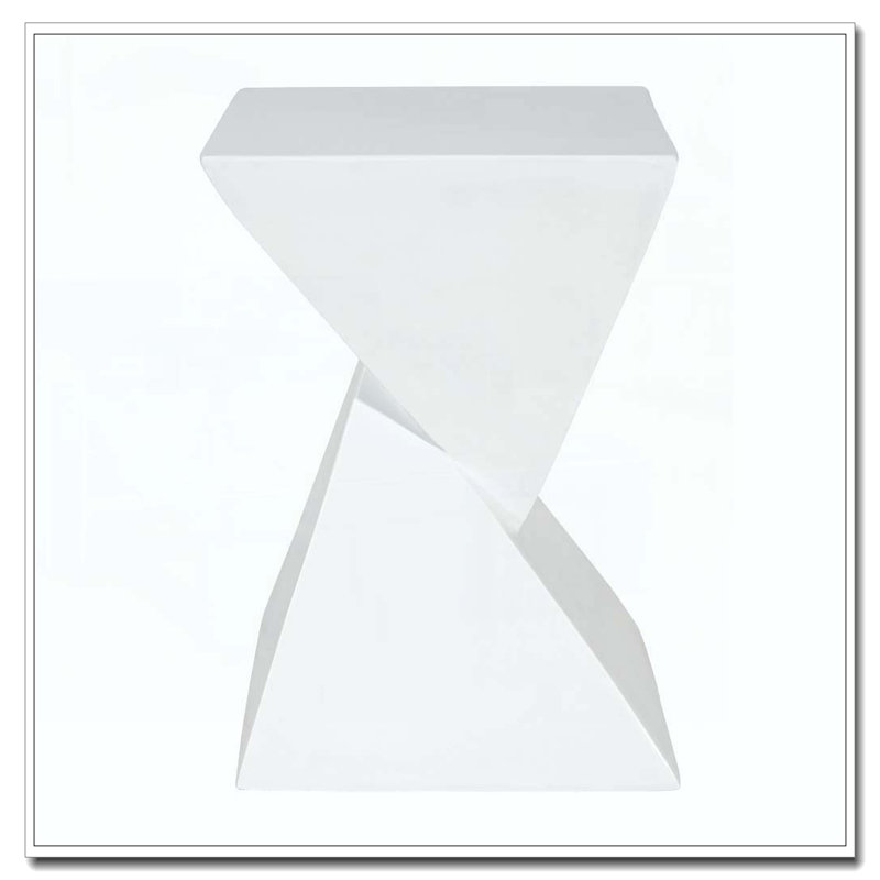 Outdoor Side Table, White