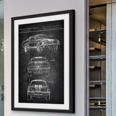 « mustang shelby », reproduction d’art encadrée
