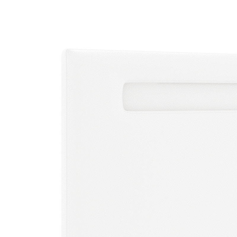 Headboard Plain Design Faux Leather, White, 100 x 200cm, 98cm H x 100cm W x 5cm D