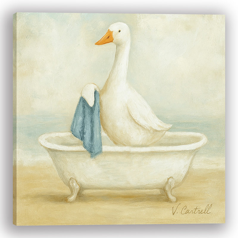 "Duck Dry & Dapper" Wrapped Canvas Print, 40" H x 40" W