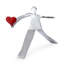Figurine fait main en aluminium romantique Depelteau